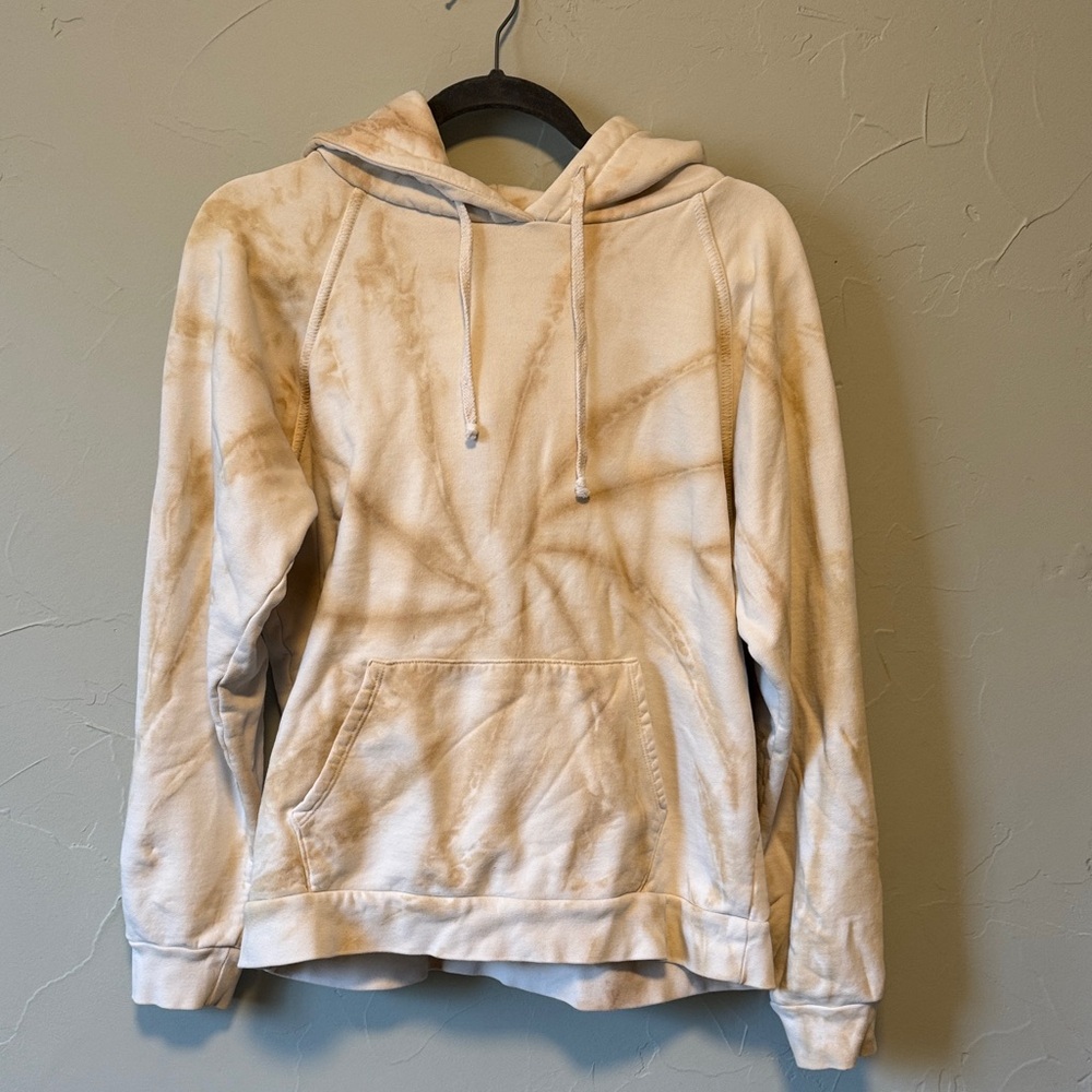 Reformation Beige Tie-Dye Hoodie Sweater